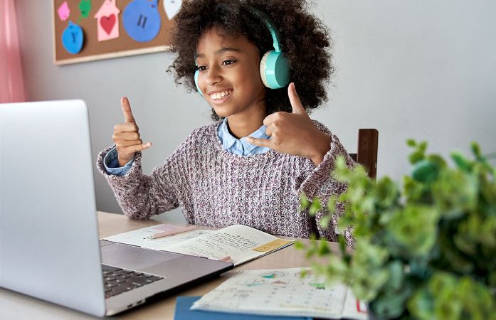  Girl at computer